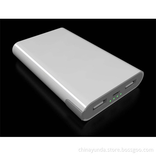 Manufacturer Price 2 USB Port Mobile Phone Power Bank 5000mah White Color